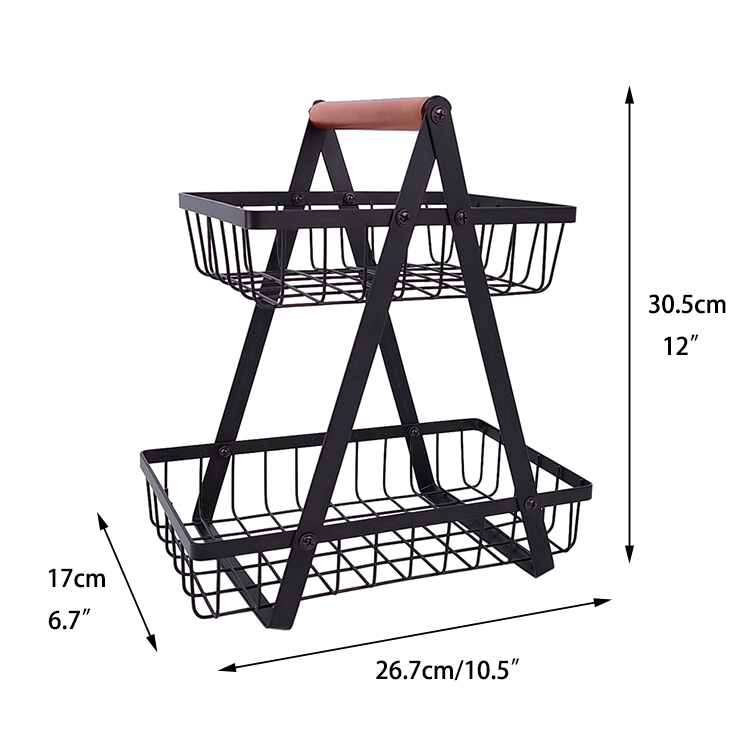 fruit basket with banana holder cesta de frutas con soporte para plátanos