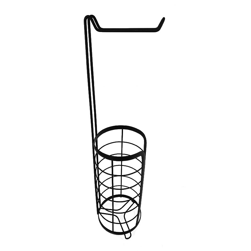 Soporte de papel higiénico para almacenamiento de baño, soporte de papel negro, estante de Metal, soporte de papel tisú para inodoro
