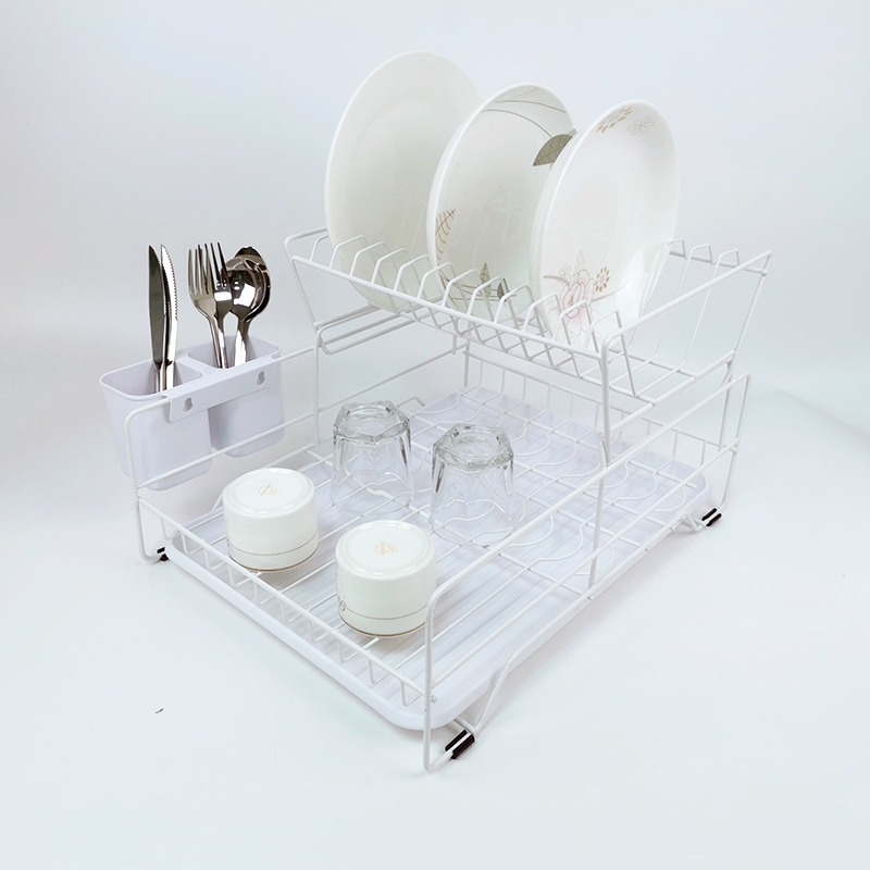 estante para platos de dos niveles