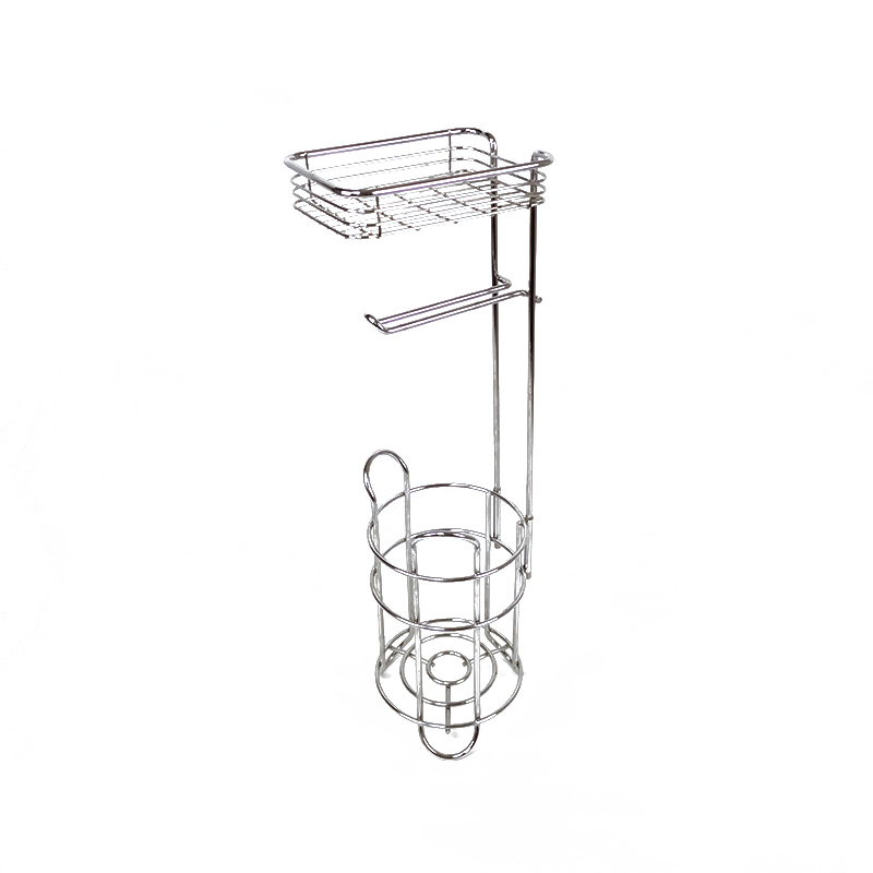 Soporte dispensador de rollo de papel de almacenamiento para baño, soporte para papel de cocina de pie cromado, soportes de papel higiénico