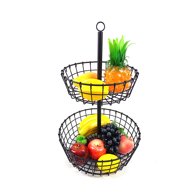 Cesta de frutas de alambre
