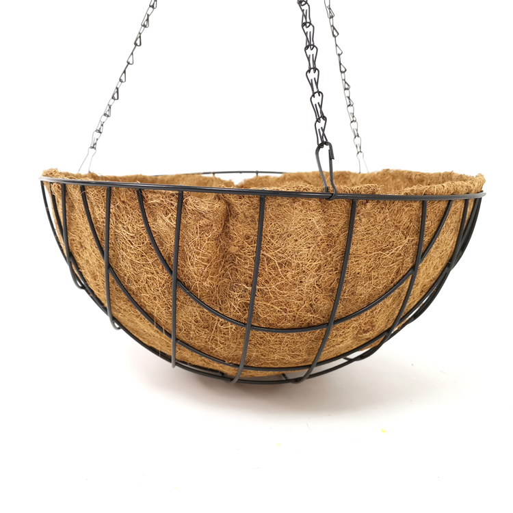 Cesta colgante para plantas con revestimiento de coco para porche y jardín al aire libre, maceta barata para flores, cestas colgantes extra grandes, cestas colgantes de 16 pulgadas