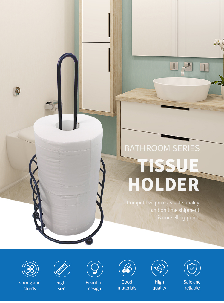 Soportes de papel modernos nórdicos, estante de Metal, soporte negro para baño, cocina, rollo de papel higiénico, soporte para papel de cocina