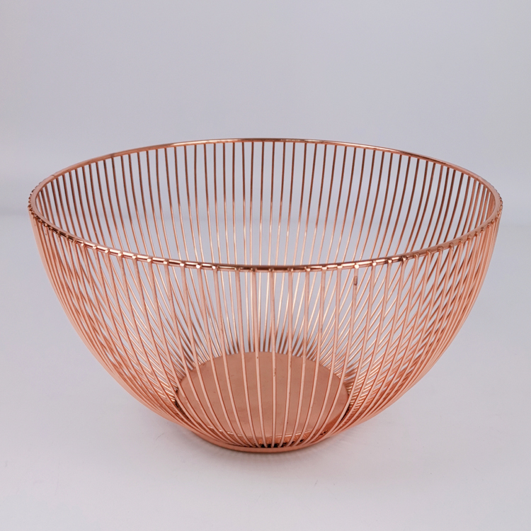 Cesta de frutas de alambre