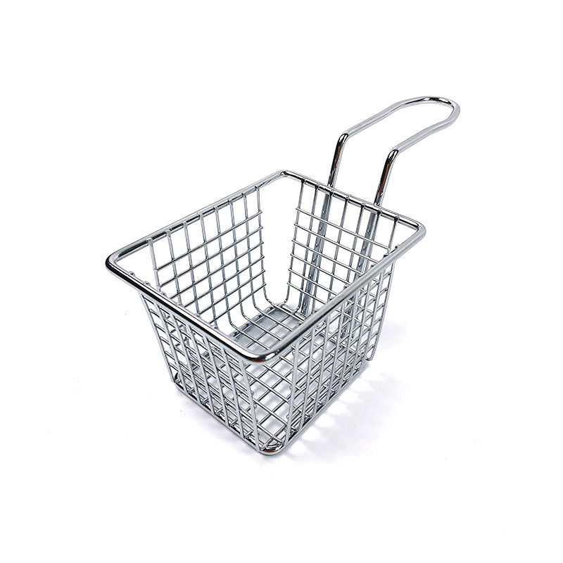 Cesta para freidora de mesa de cocina, cesta para freír patatas de acero inoxidable, Mini cestas para freír patatas fritas para servir patatas fritas