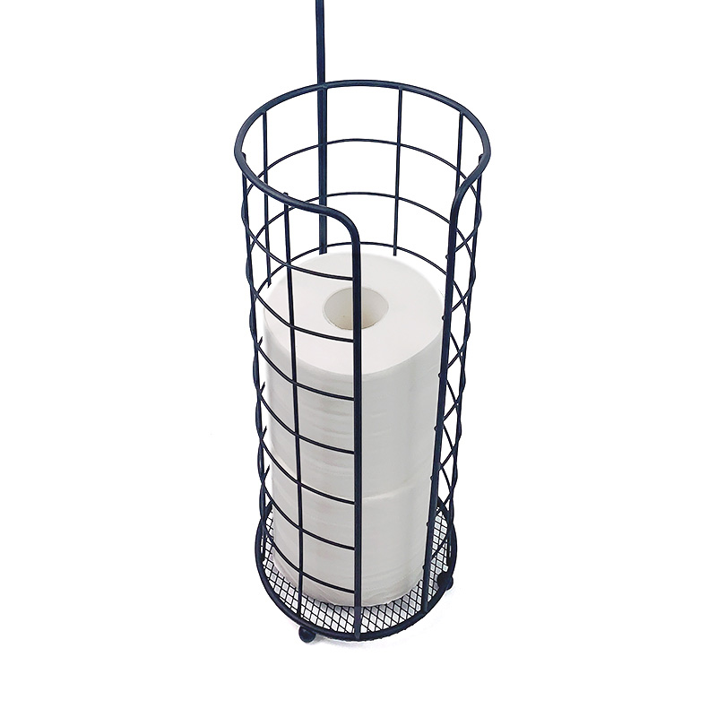 Soporte de rollo de papel de Metal para baño moderno, soporte para toallas de papel Toliet negro, portarrollos de papel higiénico, soporte para 3 rollos