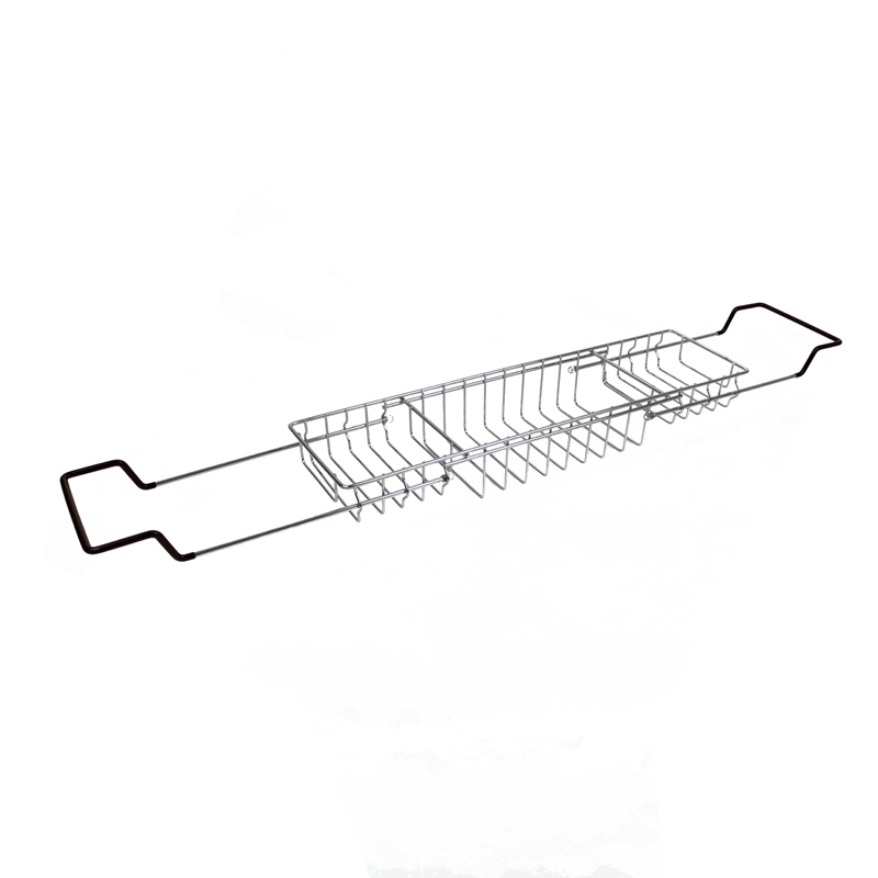 Accesorios de baño de acero inoxidable, estante extensible para bañera, bandeja para bañera