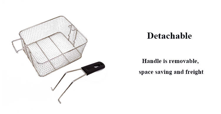 de acero inoxidable Canasta de freidora 