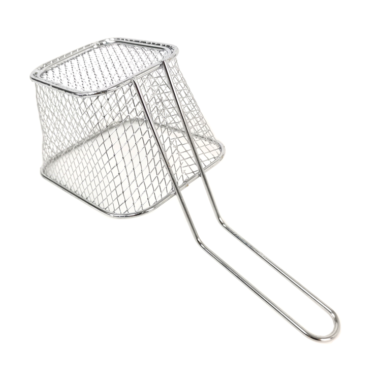 Cesta para patatas fritas, pequeña cesta para freidora de mesa de cocina, cesta para servir patatas fritas de acero inoxidable