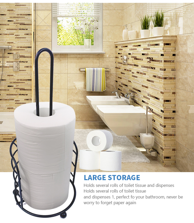Soportes de papel modernos nórdicos, estante de Metal, soporte negro para baño, cocina, rollo de papel higiénico, soporte para papel de cocina