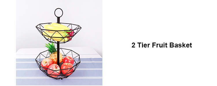 Cesta de frutas de alambre