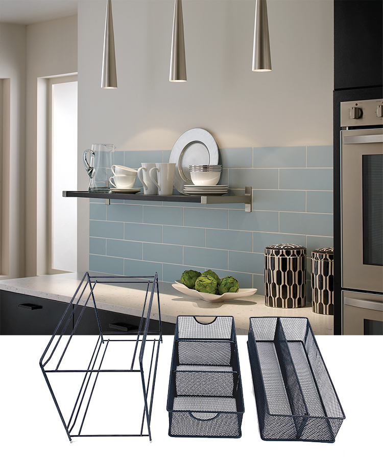 Soporte de utensilios de cocina verde