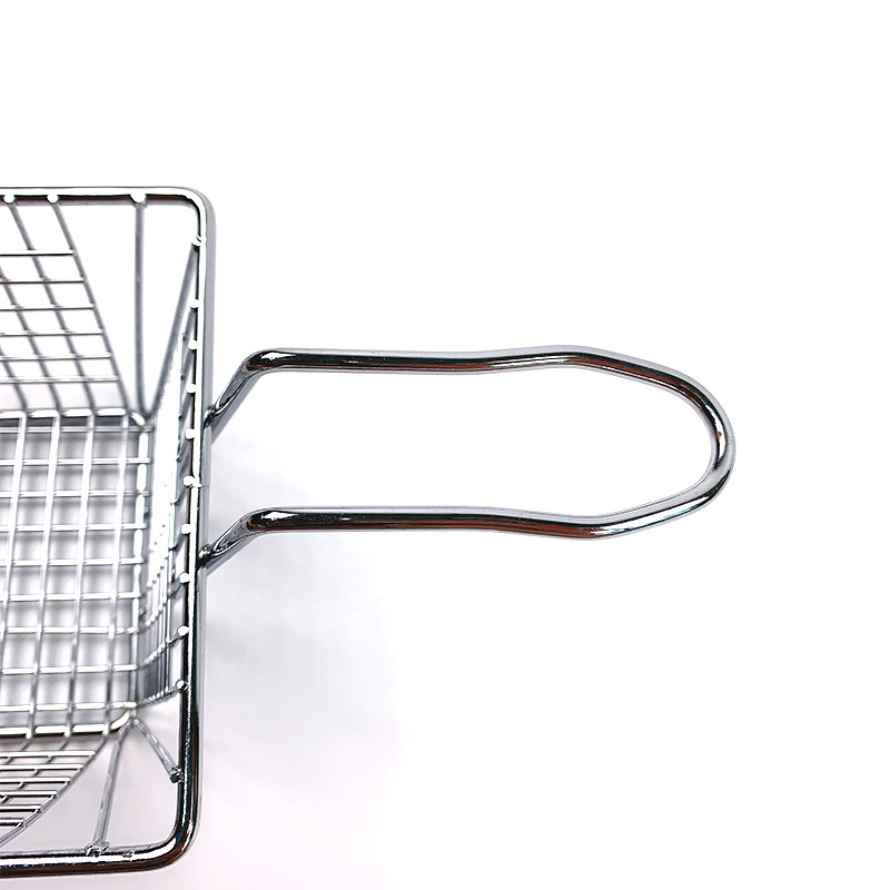 Cesta cuadrada de encargo de la fritada del acero inoxidable de la pequeña cesta comercial de la freidora del taco del microprocesador del alambre mini