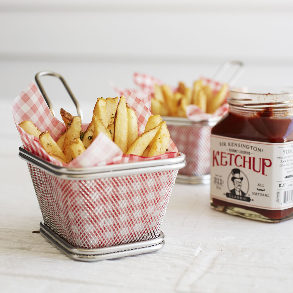 Cesta para patatas fritas, pequeña cesta para freidora de mesa de cocina, cesta para servir patatas fritas de acero inoxidable