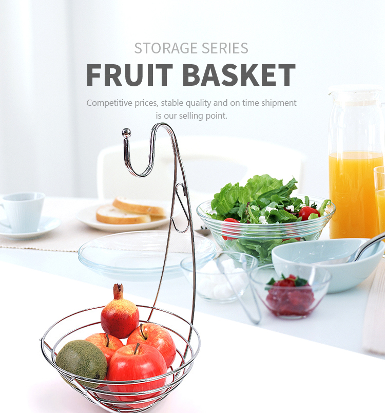 Cesta de frutas de alambre