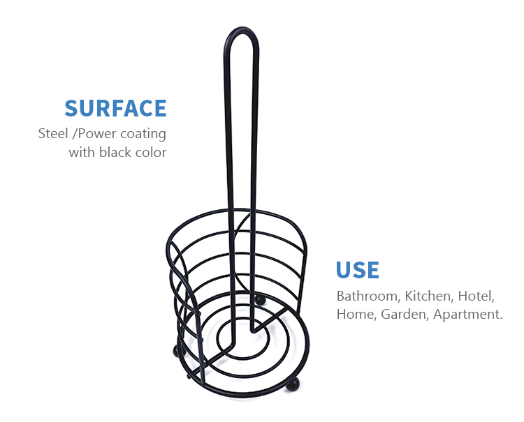 Soportes de papel modernos nórdicos, estante de Metal, soporte negro para baño, cocina, rollo de papel higiénico, soporte para papel de cocina