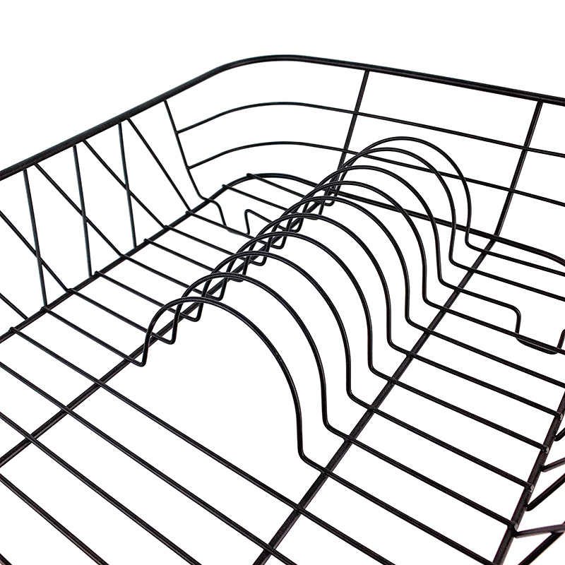 sobre la rejilla del fregadero