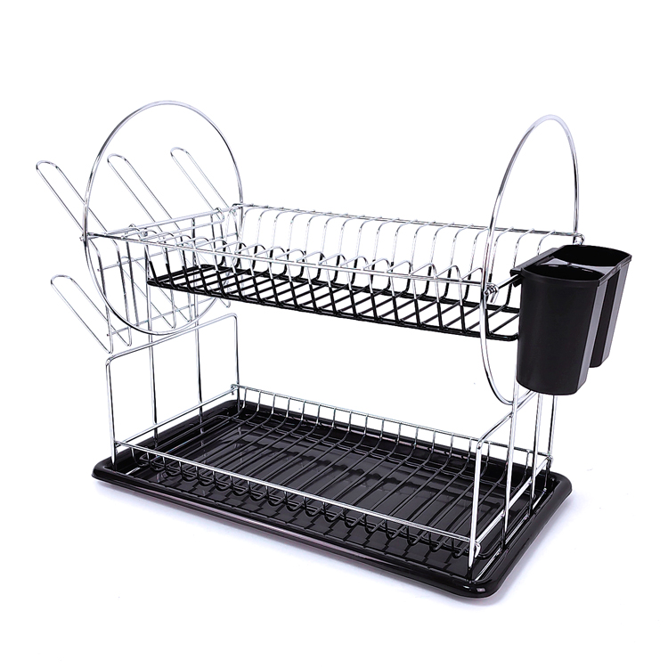 Rejilla grande para escurrir utensilios de acero inoxidable de alta resistencia con desag&uuml;e