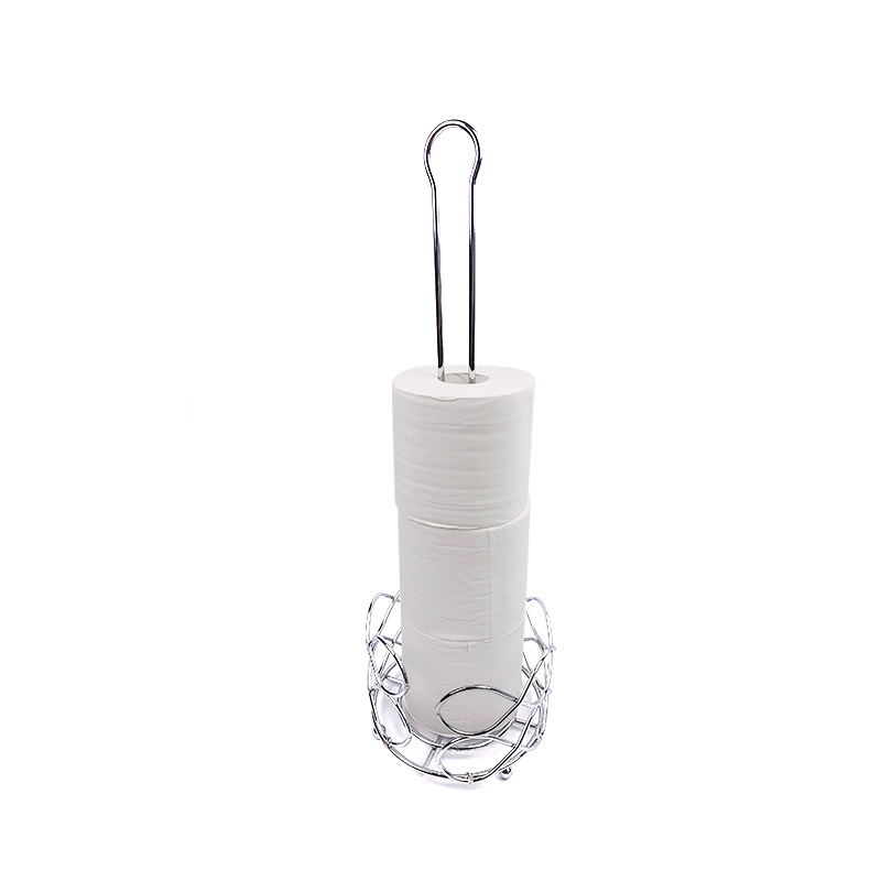 Portarrollos de pañuelos, soporte para papel de cocina, alambre de metal negro, soporte para papel higiénico para Baño