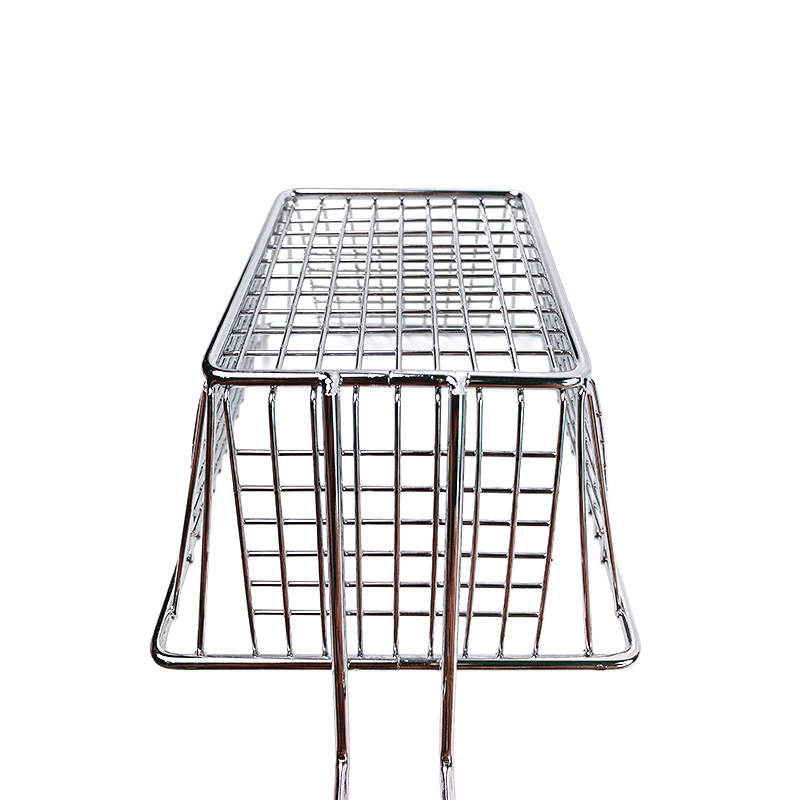 Cesta cuadrada de encargo de la fritada del acero inoxidable de la pequeña cesta comercial de la freidora del taco del microprocesador del alambre mini