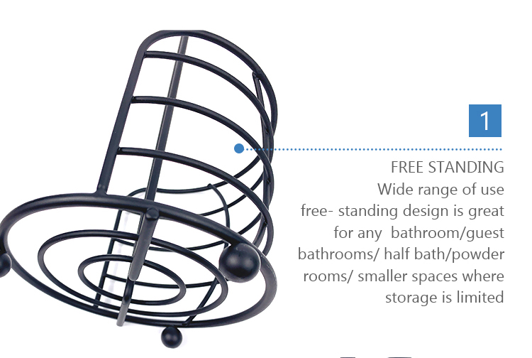 Soportes de papel modernos nórdicos soporte de estante de Metal negro baño cocina rollo de papel higiénico soporte para papel de cocina