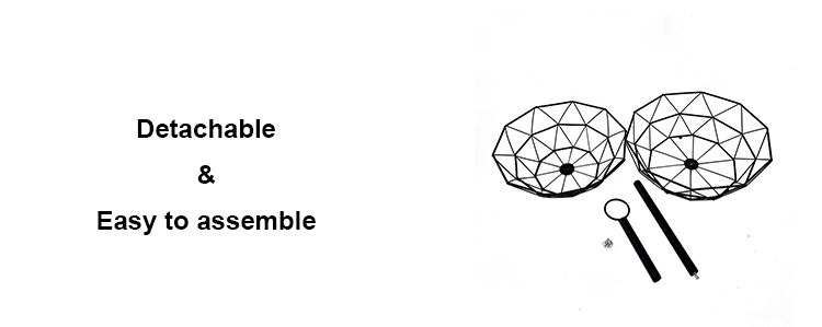 Organizadores de mostrador de cocina, cesta de almacenamiento de frutero de alambre desmontable, soporte de soporte, cesta de fruta de Metal de 2 niveles