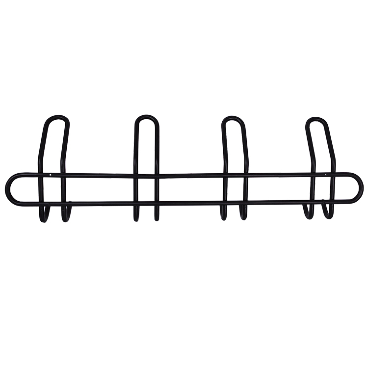 Perchero resistente para ropa, colgador de ropa de Metal negro, gancho para abrigos de montaje en pared