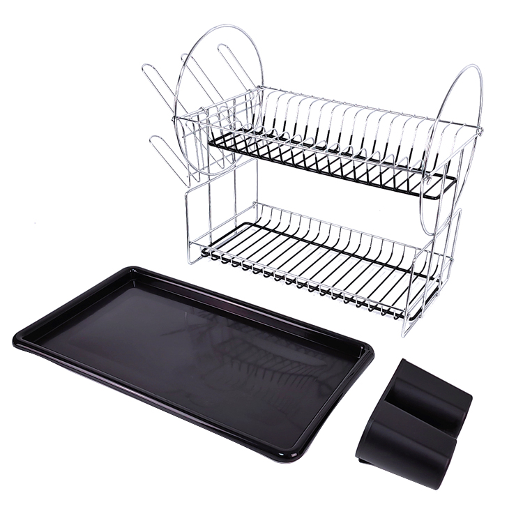 rejilla para secar platos sobre el fregadero