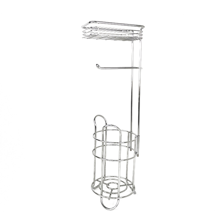 Soporte dispensador de rollo de papel de almacenamiento para baño, soporte para papel de cocina de pie cromado, soportes de papel higiénico