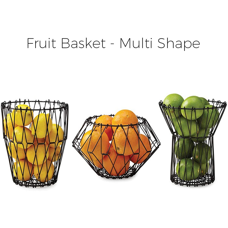 Cesta de frutas de alambre